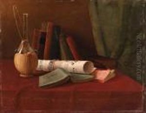 Still Life With Carafe And Books by Nicholas Alden Brooks