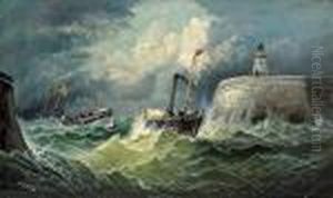 The Ramsgate Lifeboat 'bradford' With Therescued Crew Of The 'indian Chief' On Board by William Broome Of Ramsgate