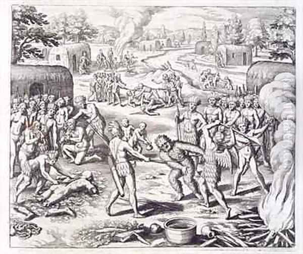 Battle between Tuppin tribes - view 1