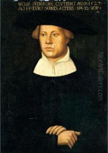 Portrait Of Wolff Fuerleger, Aged 32, Halflength, Wearing An Embroidered Black Coat