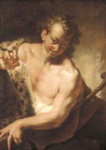 Paris holding the golden apple by Antonio Bellucci