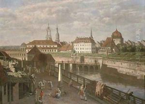 Figures by the river Elbe, Dresden