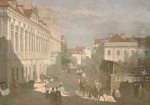 Figures in a continental street
