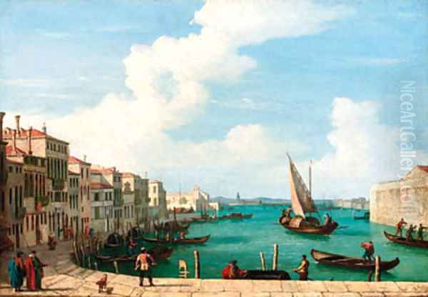 Figures on a Venetian quay - view 1