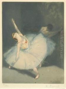 Danseuses A La Barre; Perouette by Auguste Brouet