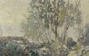 Figure Feminine Sous Les Bouleaux by Eugene Brouillard