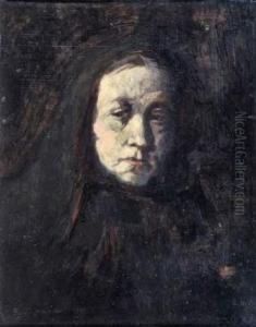 Portrait De La Mere De L'artiste by Eugene Brouillard