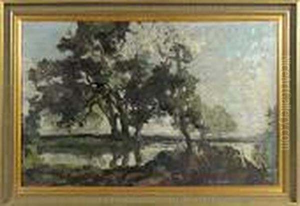 Paysage Lacustre Aux Grands Arbres - view 1