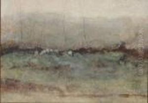 Vaches Au Pre by Jules Brouwers
