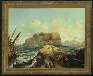 Castello Dell'ovo, Bay Of Naples by George Loring Brown