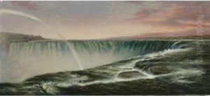 Niagara Falls At Sunset by George Loring Brown