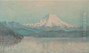 Mount Tacoma, Washington, View From Puget Sound, Mid Summer Effect by Grafton Tyler Brown
