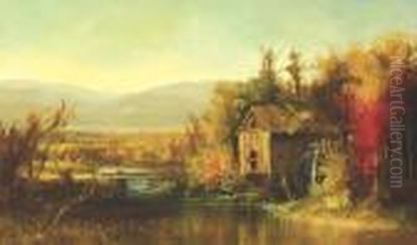 Mill On The Saco River In An Extensive White Mountain Landscape - view 1