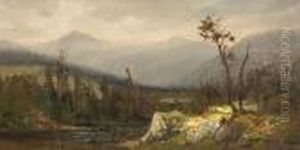 River By A Mountainside by Harrison Bird Brown