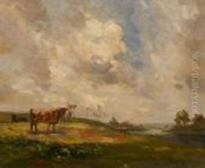 Landscape With Cows by John Alfred Arnesby Brown