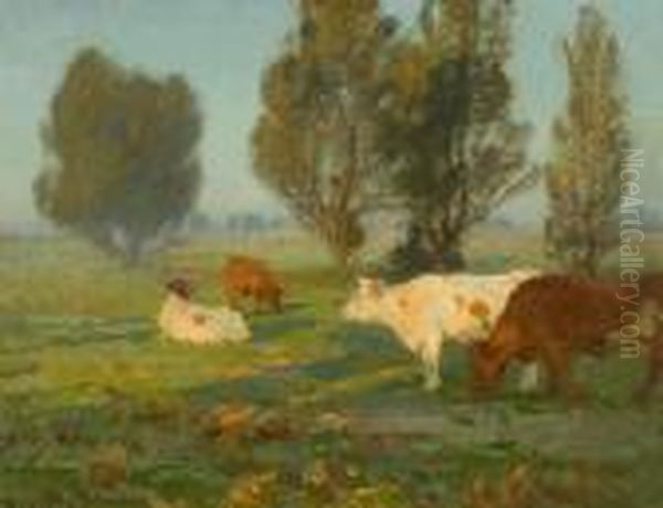 Cattle Grazing In Water Meadows - view 1