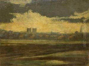 Landscape With Town To Distance by John Alfred Arnesby Brown