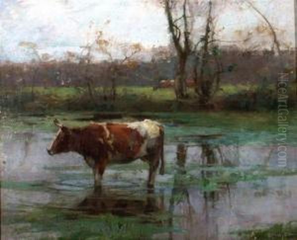 River Landscape With Cattle - view 1