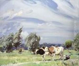 In The Marshes by John Alfred Arnesby Brown