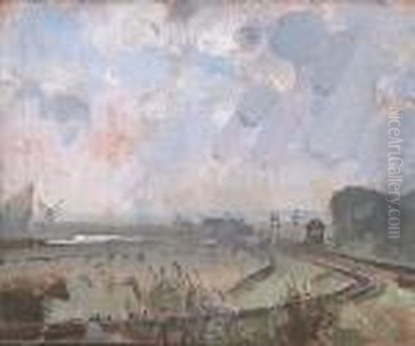 Distant Wherry And Windmill On Haddiscoe Marsh - view 1