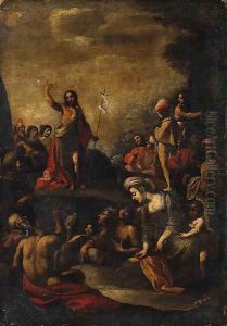Saint John the Baptist preaching to the Multitude by Abraham Bloemaert