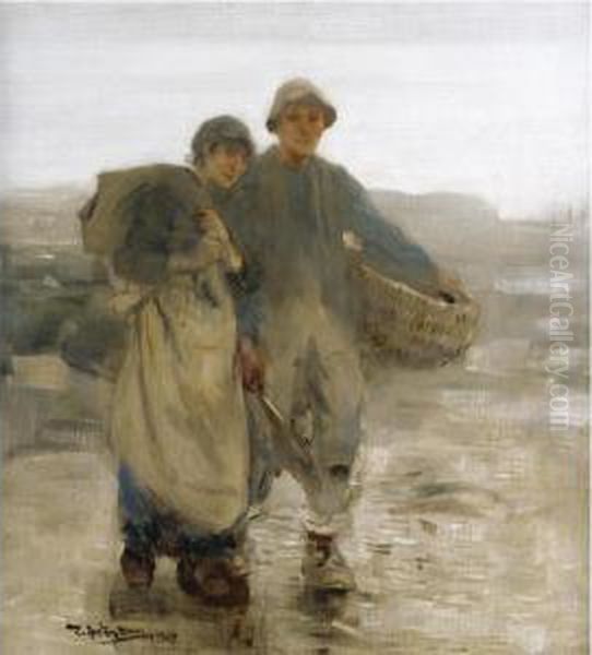 Bait Gatherers Returning - view 1