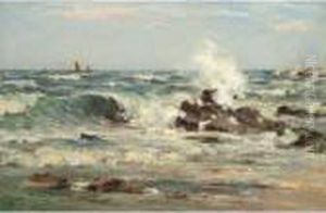 Breaking Waves Near Dunure, Ayrshire