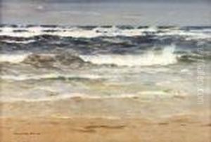Waves Breaking On A Deserted Beach