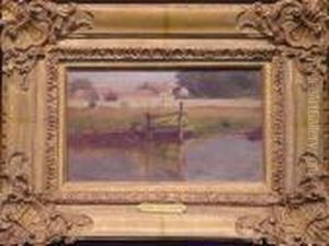 Le Mesnil-aubry Near Ecouen, France by Charles Francis Browne