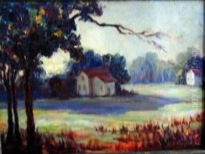 Housesin Pastoral Landscape
