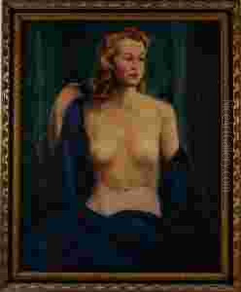Nude With Blue Cloth - view 1