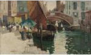 The Bridge (venice) by George Elmer Browne