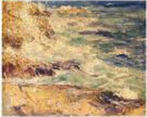Waves Breaking Against The Shore This Lot Contains 1 Item(s). by George Elmer Browne