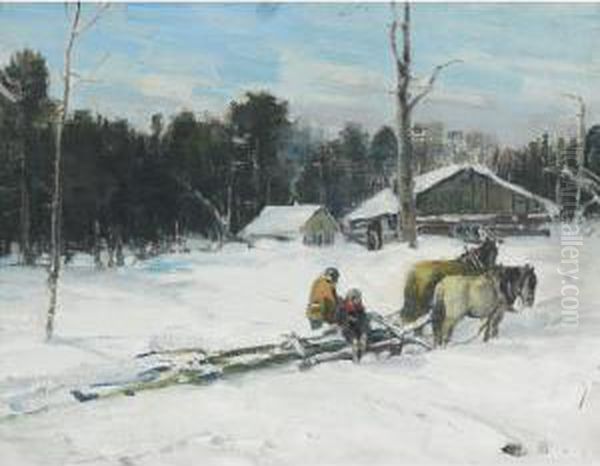 Logging Team, Winter - view 1