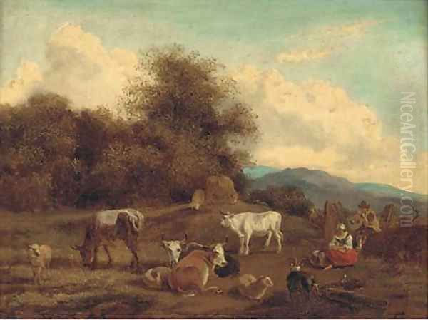 Cattle in a landscape - view 1