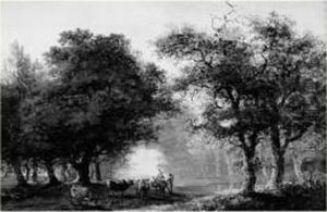 Bergers Dans La Foret De Fontainebleau by Lazare Bruandet