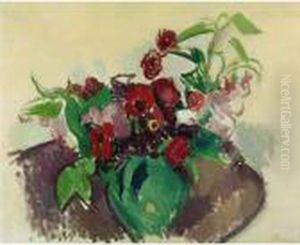 Anemones (bowl Of Flowers) by Patrick Henry Bruce