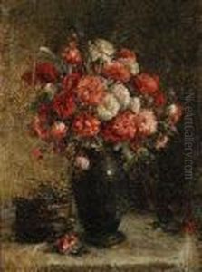 Summer Flowers In A Vase by Hermina Bruck