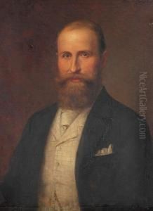 Portrait Of J.f. Ebner by Lajos Bruck
