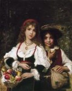 Fruit Sellers, About 1880 by Lajos Bruck