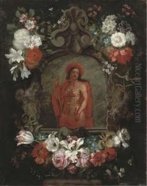 A Personification Of America In A Cartouche - view 1