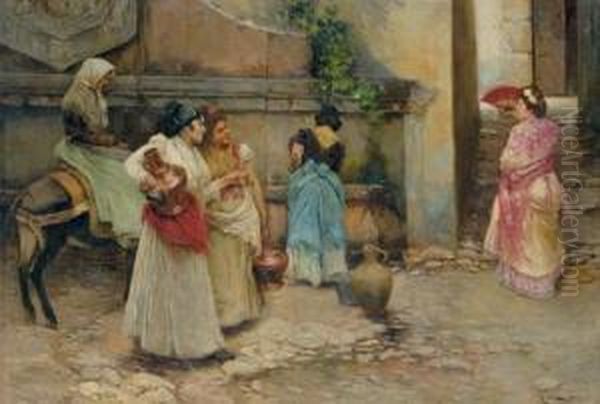 Mujeres Sacando Agua De Un Pozo (women Gathering Water At A Well) - view 1