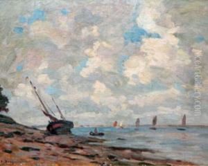 Voiliers En Mer. by Victor Brugairolles
