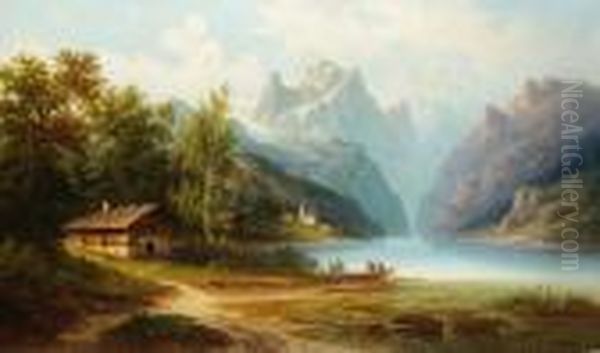 Alpenlandschaft Mit Gebirgssee - view 1