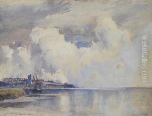 A Coastal Scene by Louis Burleigh Bruhl