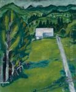 Toggenburger Landschaft Mit Gaden Ii by Hans Bruhlmann