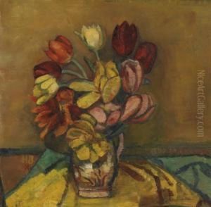 Tulpenstrauss In Henkelkrug