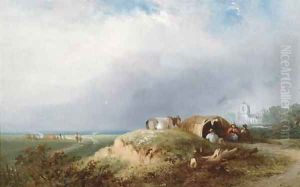 A roadside halt by Richard Parkes Bonington