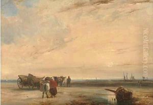 At low tide by Richard Parkes Bonington