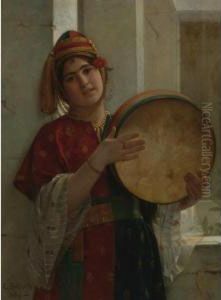Tambourine Player by Guillaume Charles Le Brun